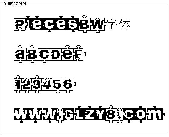 PiecesBW字体