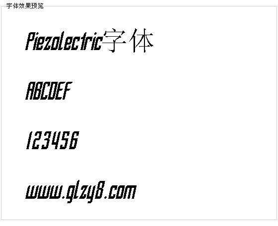 Piezolectric字体