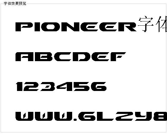 Pioneer字体