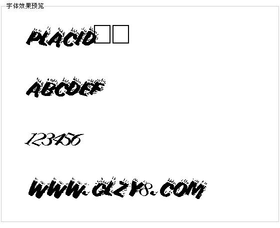 PLACID字体