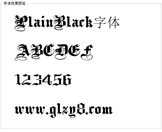 PlainBlack字体