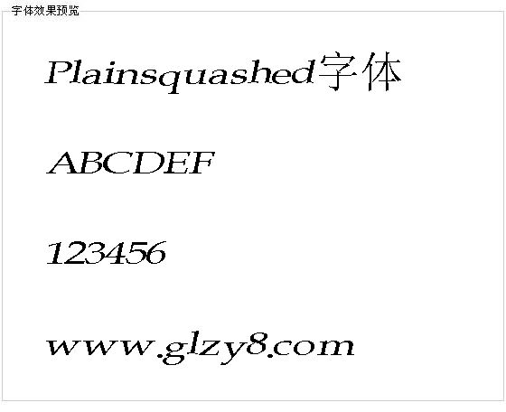 Plainsquashed字体