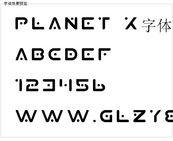 Planet X字体