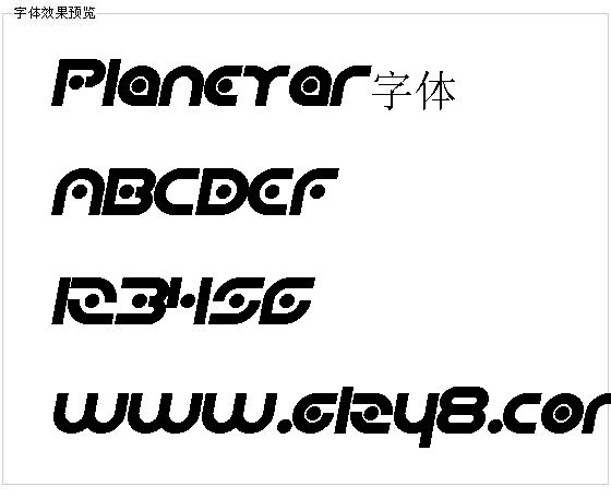 Planetar字体