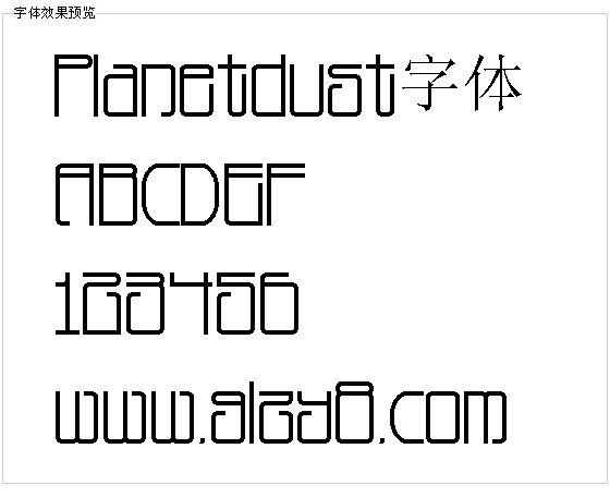 Planetdust字体