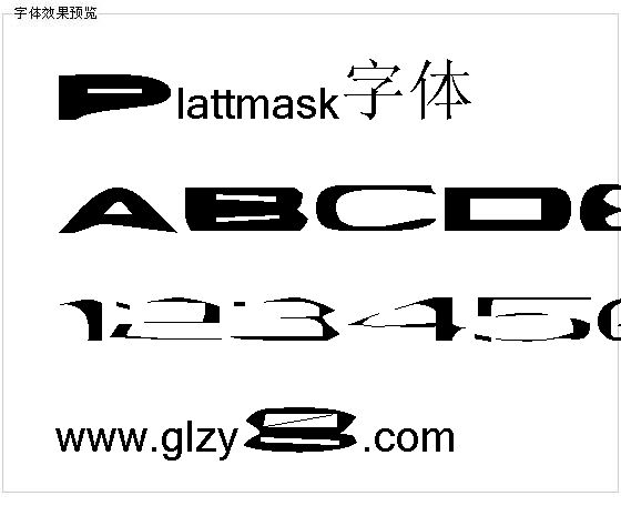 Plattmask字体