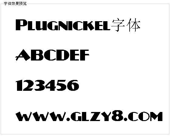 Plugnickel字体