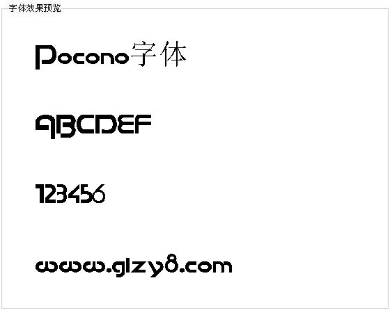 Pocono字体