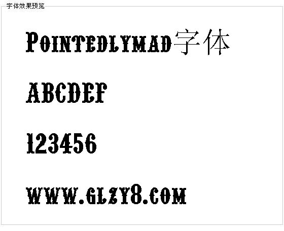 Pointedlymad字体