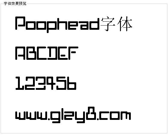 Poophead字体