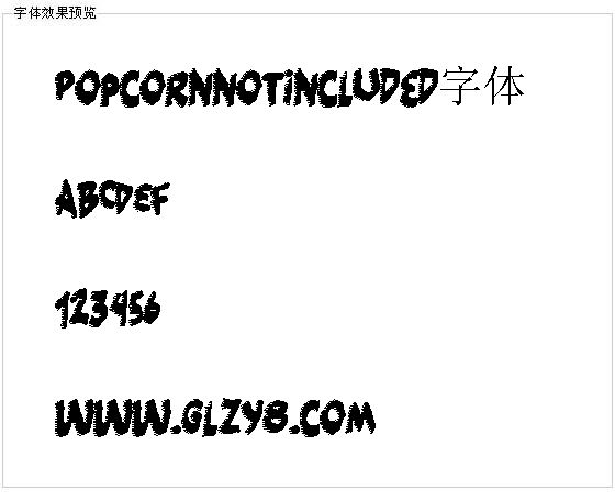 Popcornnotincluded字体