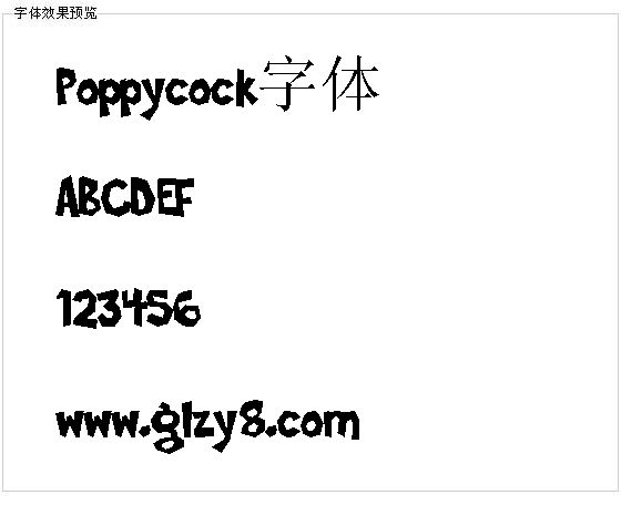 Poppycock字体