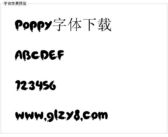 Poppy字体下载