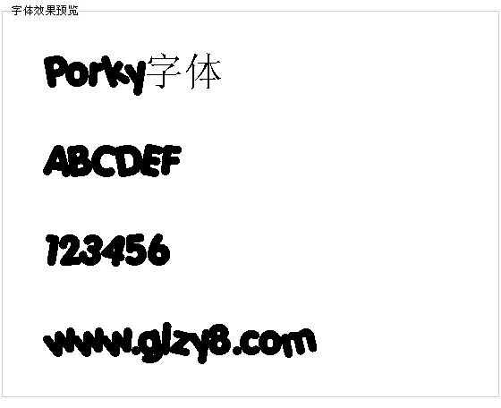 Porky字体