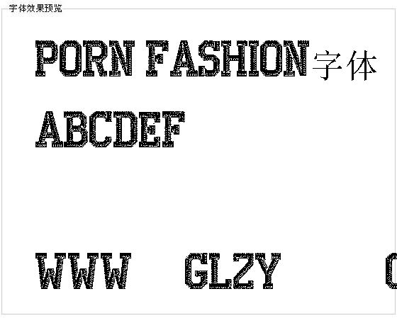 PORN FASHION字体