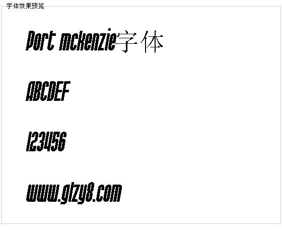 Port mckenzie字体