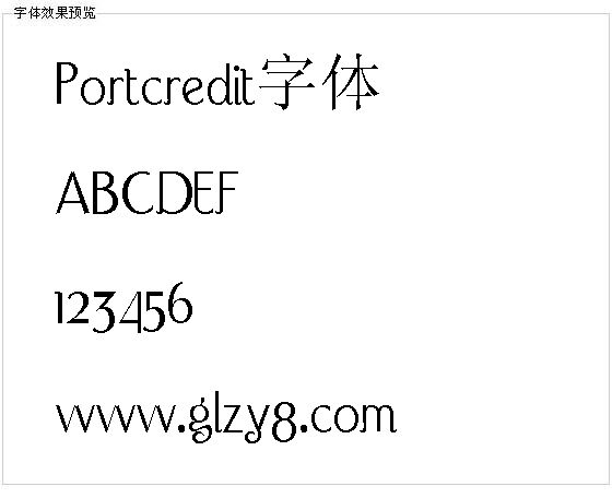 Portcredit字体