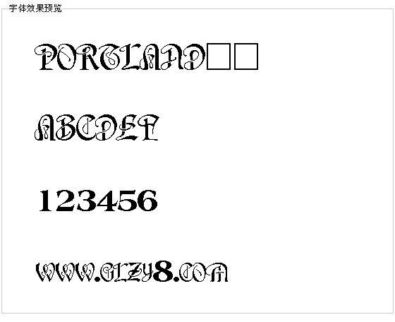 PORTLAND字体