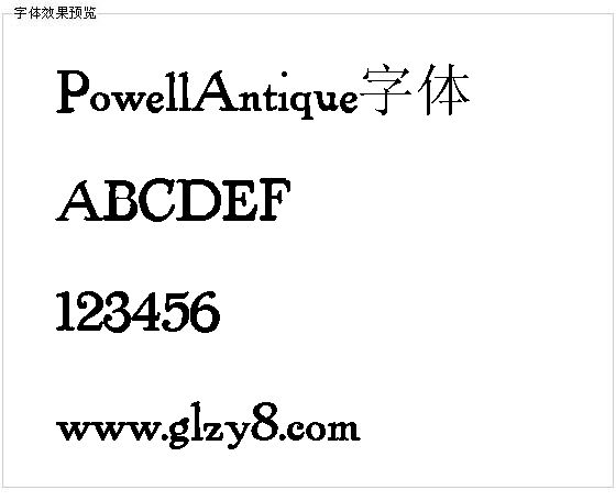 PowellAntique字体