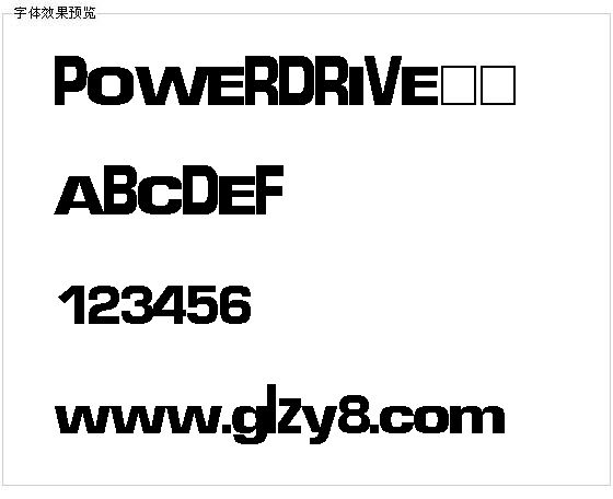 POWERDRIVE字体