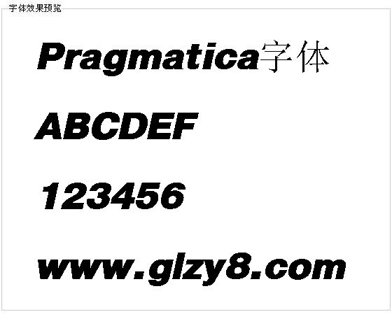 Pragmatica字体