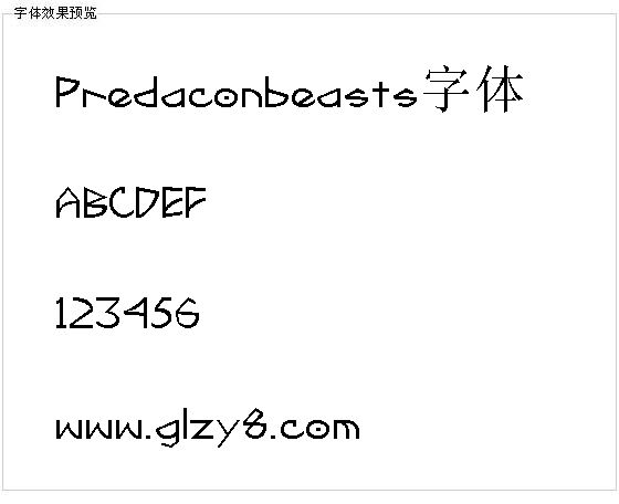 Predaconbeasts字体