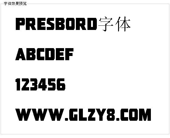 Presbord字体