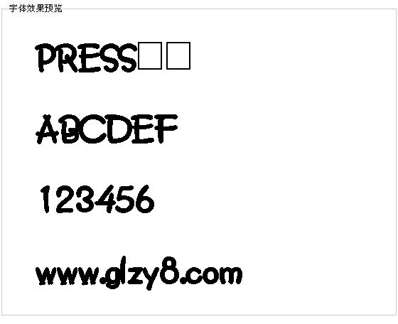 PRESS字体