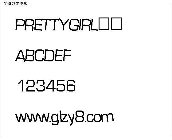 PRETTYGIRL字体