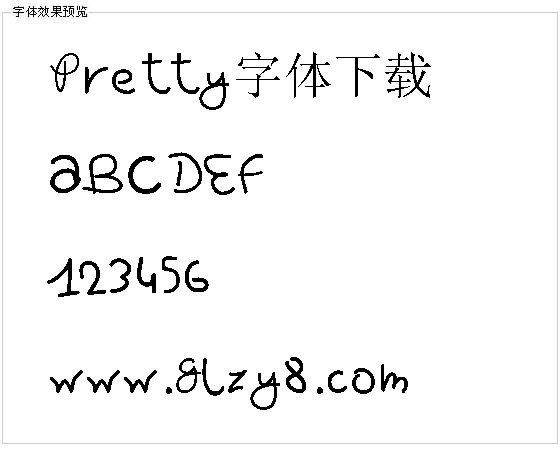 Pretty字体下载