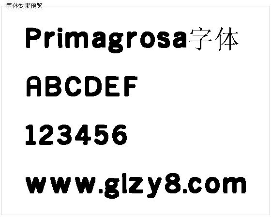 Primagrosa字体