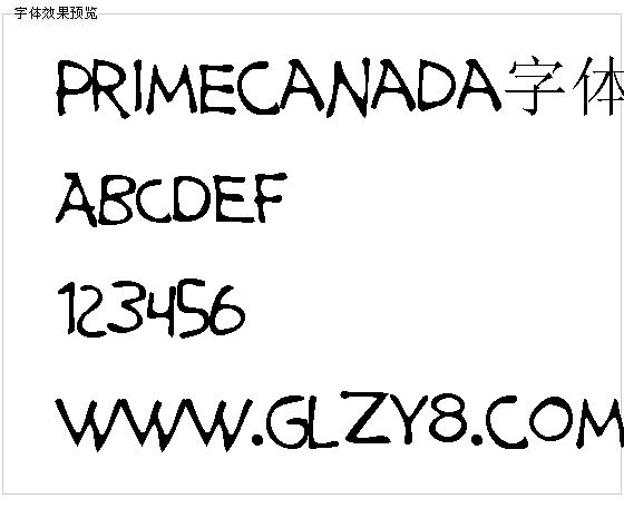 Primecanada字体