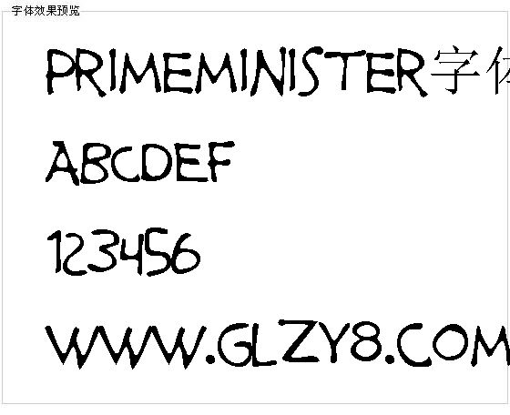 Primeminister字体