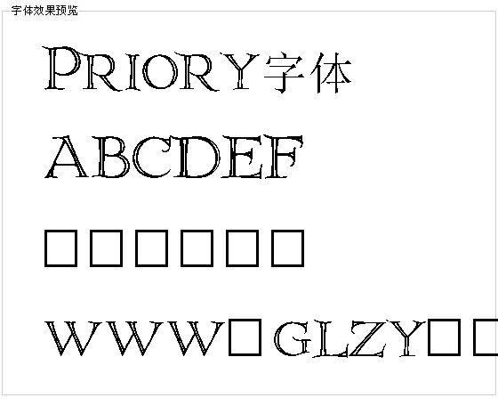 Priory字体