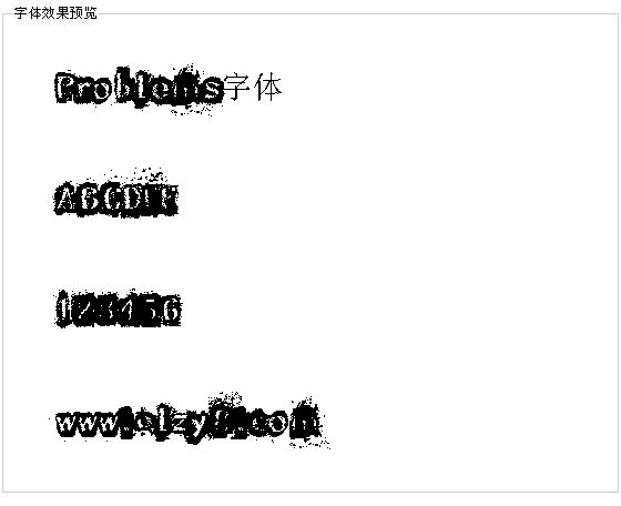 Problems字体