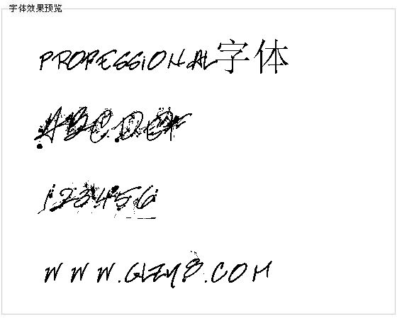 professional字体