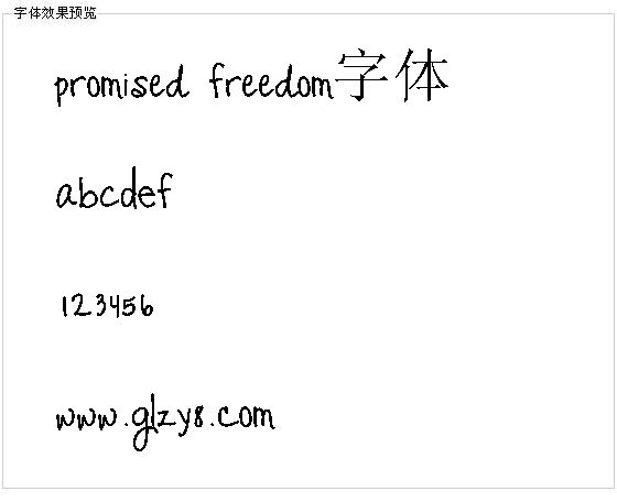 Promised Freedom字体