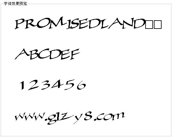 PROMISEDLAND字体