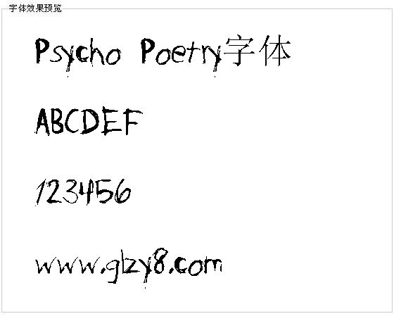 Psycho Poetry字体