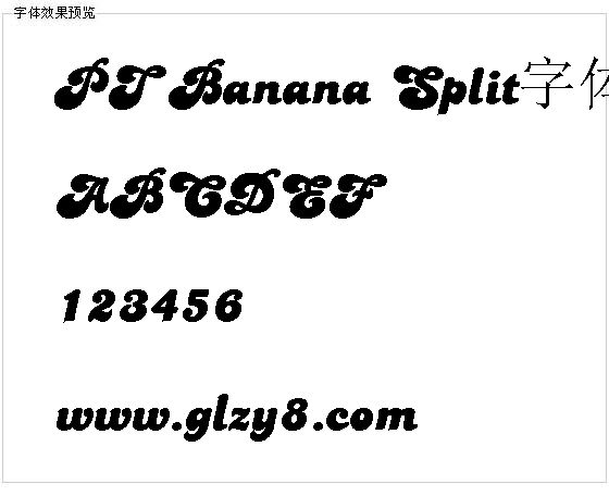 PT Banana Split字体