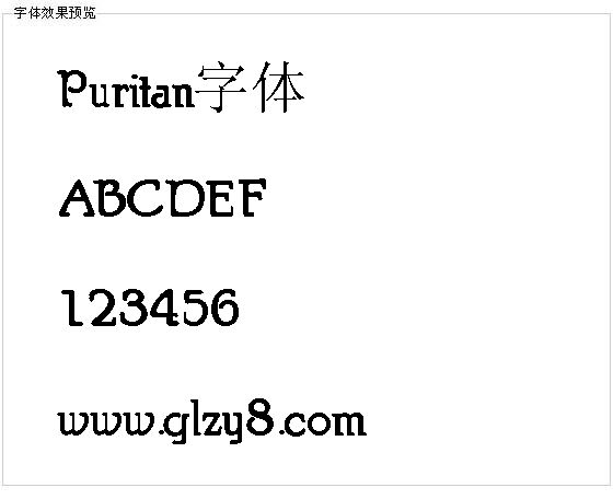 Puritan字体