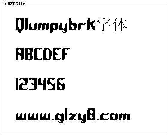 Qlumpybrk字体