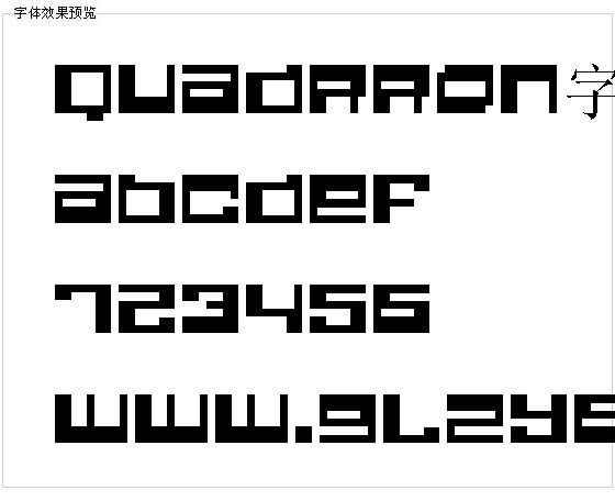 Quadrron字体