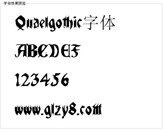 Quaelgothic字体