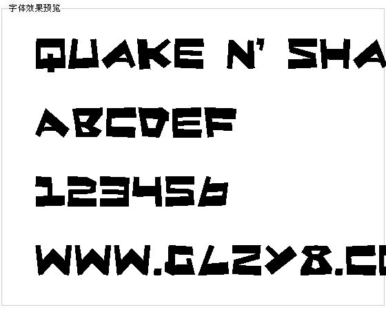 Quake & Shake字体