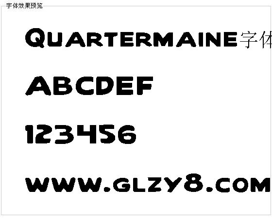 Quartermaine字体