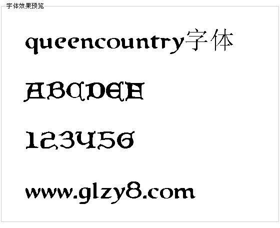 queencountry字体