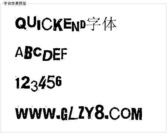 quickend字体