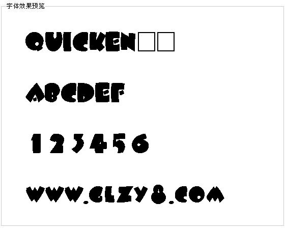 QUICKEN字体