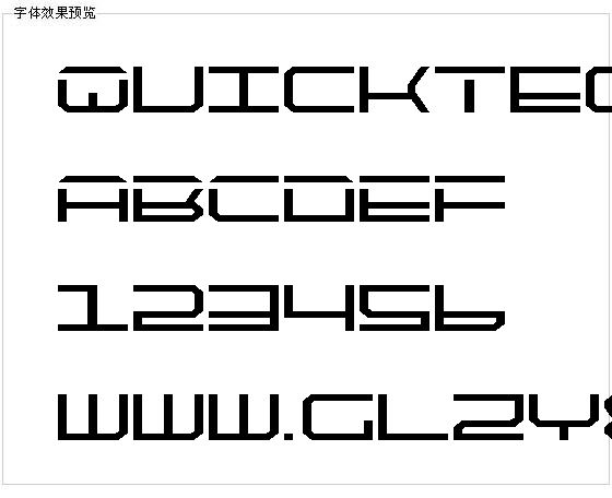 QuickTech字体